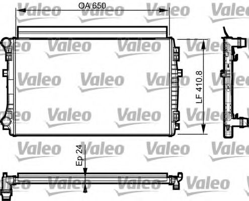 VALEO 735558 Радиатор охлаждения двигателя VALEO для SEAT