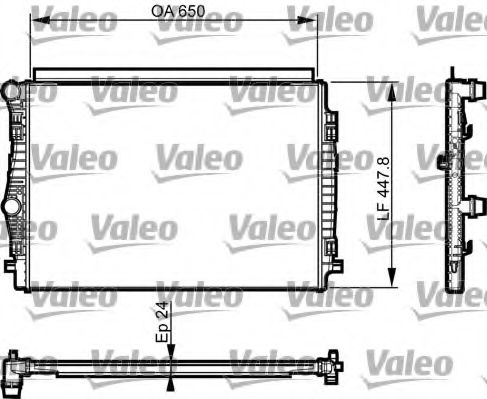 VALEO 735559 Радиатор охлаждения двигателя VALEO для SEAT