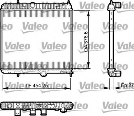 VALEO 735560 Радиатор охлаждения двигателя для PEUGEOT