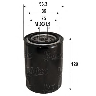 VALEO 586076 Масляный фильтр VALEO для MITSUBISHI