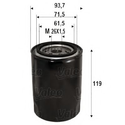 VALEO 586090 Масляный фильтр VALEO для KIA