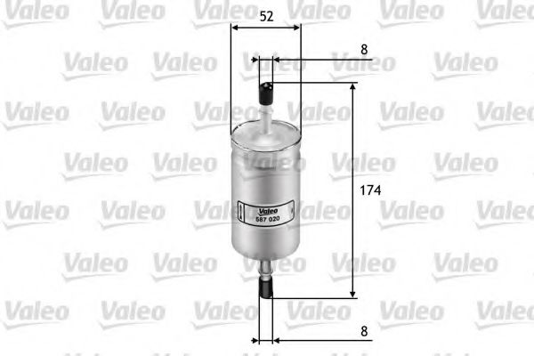 VALEO 587020 Топливный фильтр VALEO 