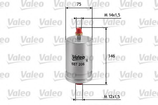 VALEO 587206 Топливный фильтр VALEO для MERCEDES-BENZ
