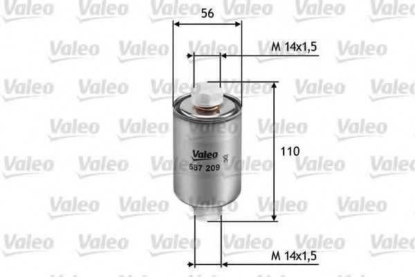 VALEO 587209 Топливный фильтр VALEO для OPEL