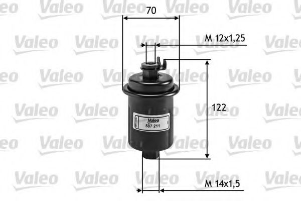 VALEO 587211 Топливный фильтр VALEO для HYUNDAI
