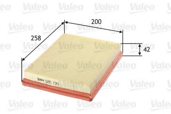 VALEO 585735 Воздушный фильтр VALEO 