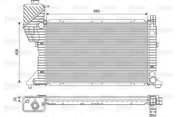 VALEO 701589 Радиатор охлаждения двигателя VALEO для MERCEDES-BENZ SPRINTER