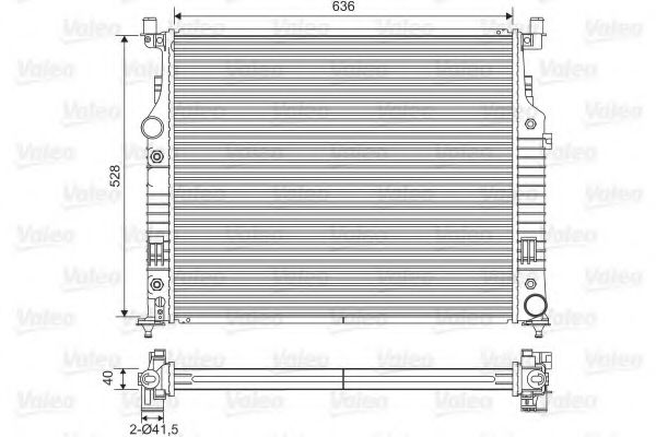 VALEO 701569 Радиатор охлаждения двигателя VALEO для MERCEDES-BENZ