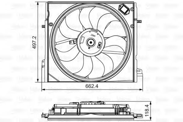 VALEO 696583 Вентилятор системы охлаждения двигателя для NISSAN