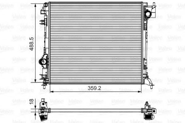 VALEO 735624 Радиатор охлаждения двигателя для NISSAN