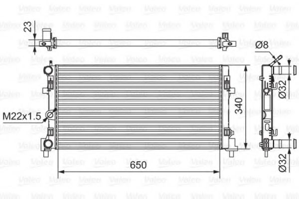 VALEO 701522 Радиатор охлаждения двигателя для VOLKSWAGEN JETTA