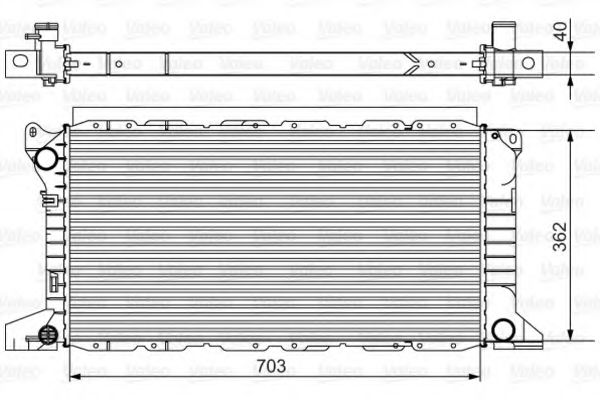 VALEO 701525 Радиатор охлаждения двигателя VALEO для FORD
