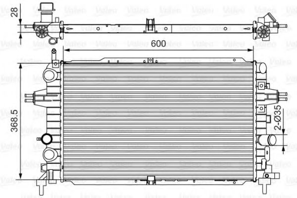VALEO 701533 Радиатор охлаждения двигателя VALEO для OPEL