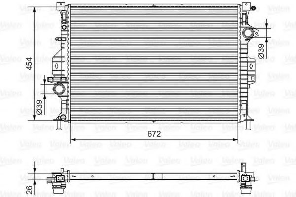 VALEO 701536 Радиатор охлаждения двигателя для FORD