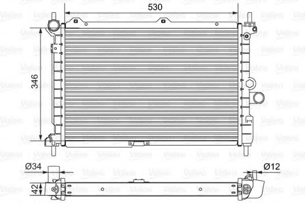 VALEO 701653 Радиатор охлаждения двигателя VALEO 