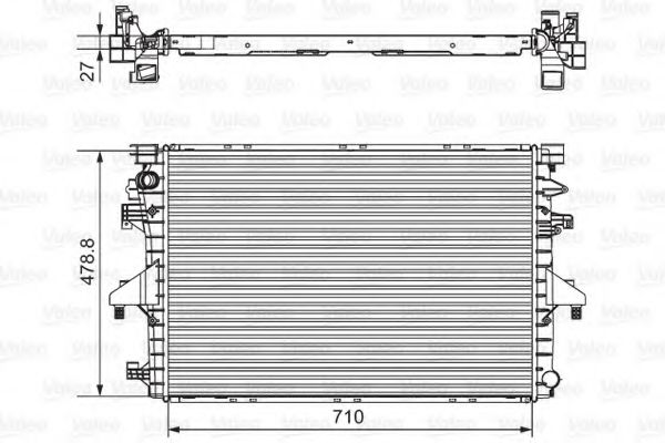 VALEO 701654 Радиатор охлаждения двигателя VALEO 