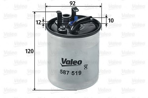 VALEO 587519 Топливный фильтр VALEO для MERCEDES-BENZ