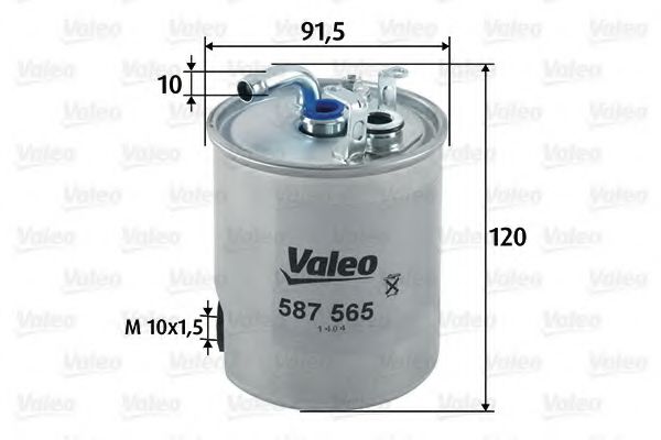 VALEO 587565 Топливный фильтр VALEO для MERCEDES-BENZ