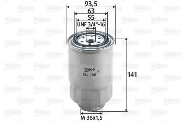 VALEO 587709 Топливный фильтр VALEO для SUBARU