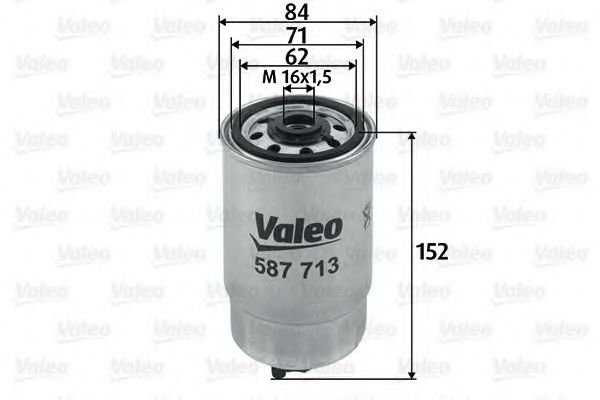 VALEO 587713 Топливный фильтр для DODGE NITRO