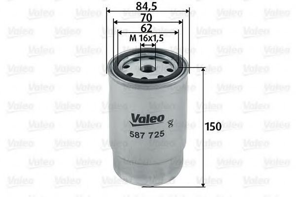 VALEO 587725 Топливный фильтр VALEO для HYUNDAI