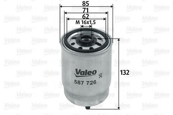 VALEO 587726 Топливный фильтр VALEO для OPEL