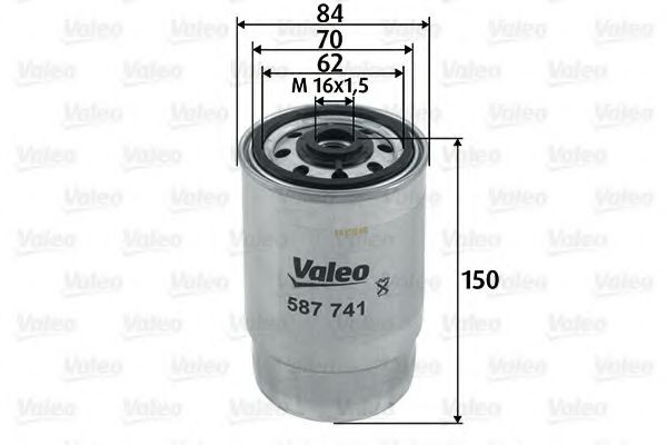 VALEO 587741 Топливный фильтр VALEO для HYUNDAI