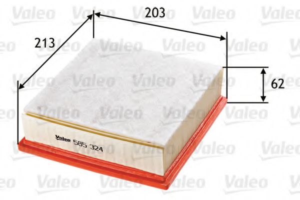 VALEO 585324 Воздушный фильтр VALEO для OPEL