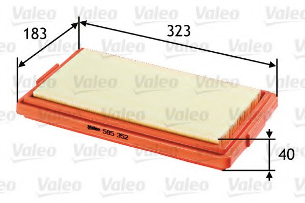 VALEO 585352 Воздушный фильтр VALEO 
