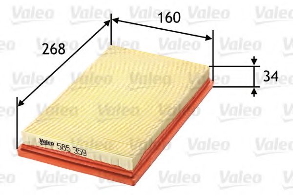VALEO 585359 Воздушный фильтр VALEO 