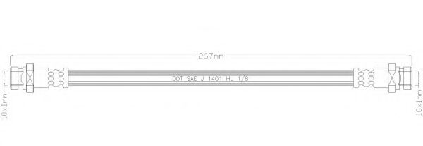 REMKAFLEX 2106 Тормозной шланг для HYUNDAI GRANDEUR