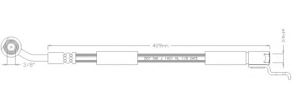 REMKAFLEX 4949 Тормозной шланг для JEEP