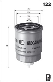 MECAFILTER ELG5535 Топливный фильтр для IVECO