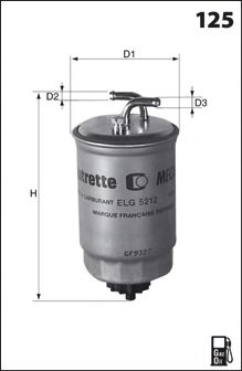 MECAFILTER ELG5212 Топливный фильтр MECAFILTER 