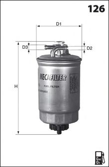 MECAFILTER ELG5234 Топливный фильтр MECAFILTER 