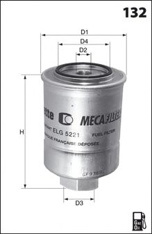 MECAFILTER ELG5222 Топливный фильтр для ISUZU N-SERIES