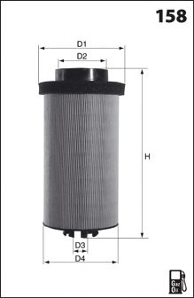 MECAFILTER ELG5517 Топливный фильтр для MERCEDES-BENZ CAPACITY