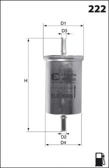 MECAFILTER ELE6027 Топливный фильтр для LINCOLN LS