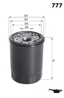 MECAFILTER ELH4405 Масляный фильтр для HONDA