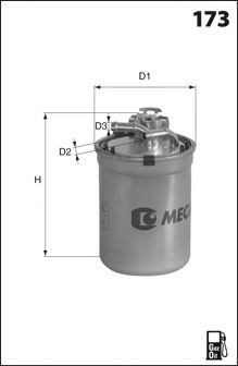 MECAFILTER ELG5330 Топливный фильтр MECAFILTER 