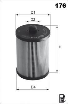 MECAFILTER ELH4443 Масляный фильтр для RENAULT KAPTUR