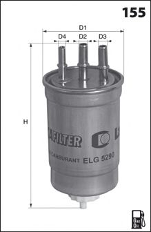 MECAFILTER ELG5393 Топливный фильтр MECAFILTER для RENAULT