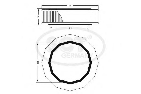 SB 608 SCT GERMANY Воздушный фильтр SB 608 SCT GERMANY Воздушный фильтр