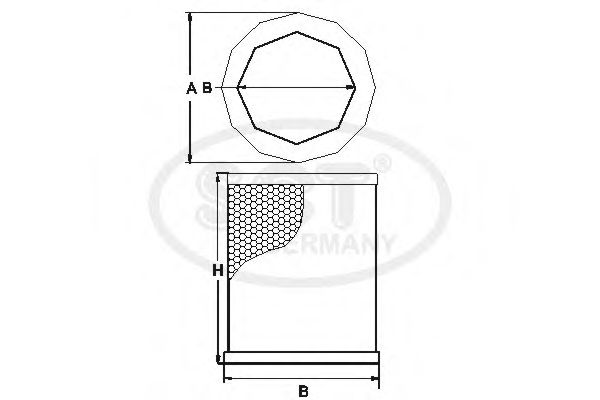 SB 651 SCT GERMANY Воздушный фильтр SB 651 SCT GERMANY Воздушный фильтр