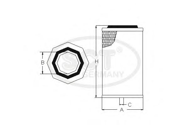 SB 955 SCT GERMANY Воздушный фильтр SB 955 SCT GERMANY Воздушный фильтр