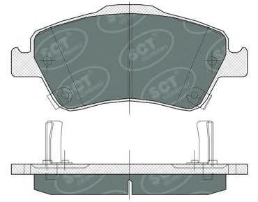 SCT Germany SP381PR Тормозные колодки SCT GERMANY для TOYOTA