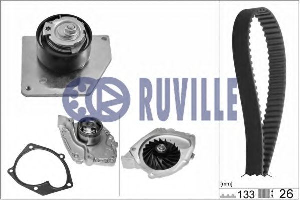 RUVILLE 55629701 Помпа (водяной насос) RUVILLE для RENAULT