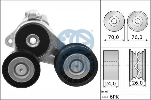 RUVILLE 55274 Натяжная планка, поликлиновой ремень  RUVILLE 55274 Натяжная планка, поликлиновой ремень
