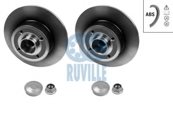 RUVILLE 5586BD Тормозные диски RUVILLE для RENAULT