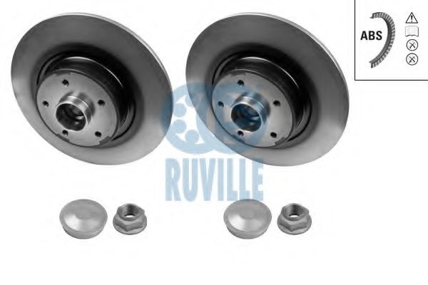 RUVILLE 5590BD Тормозные диски RUVILLE для RENAULT